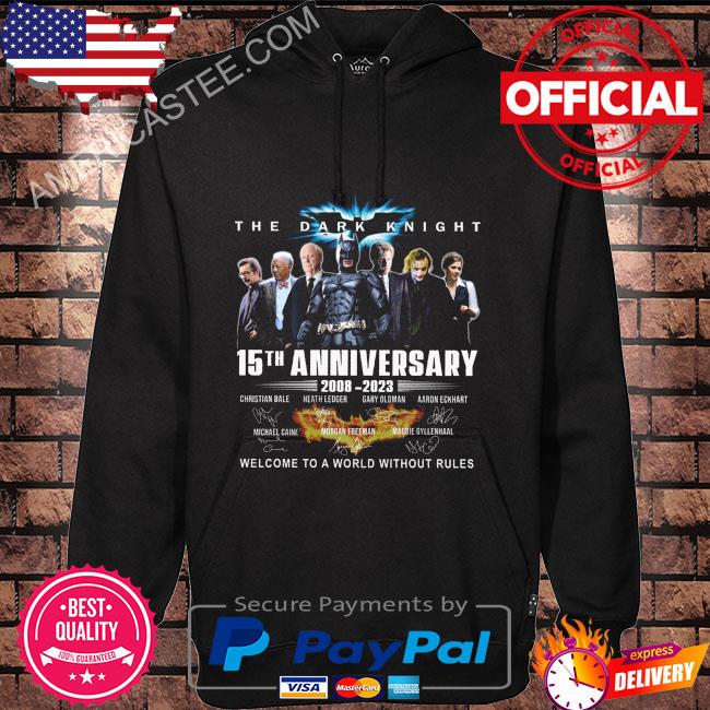 Funny The Dark Knight 50th anniversary 2008 2023 welcome to a world without rules signatures shirt
