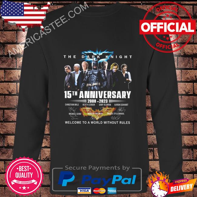Funny The Dark Knight 50th anniversary 2008 2023 welcome to a world without rules signatures shirt