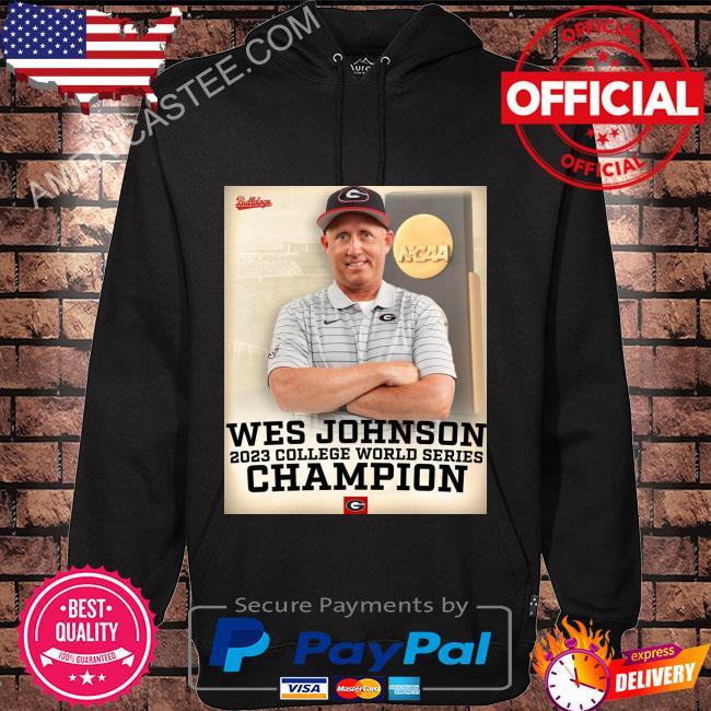 Georgia baseball wes johnson 2023 college world series champion shirt