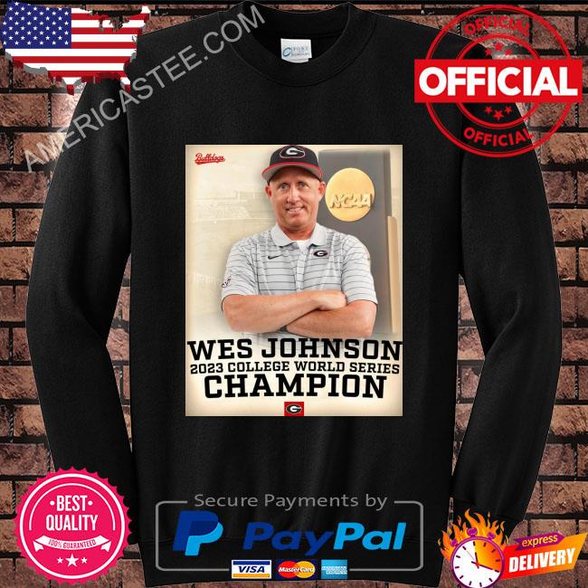 Georgia baseball wes johnson 2023 college world series champion shirt
