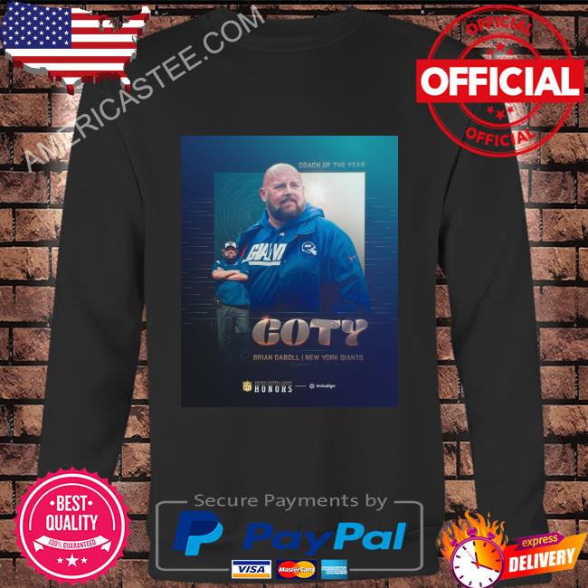 Giants head coach Brian Daboll Wins Coach of the year Shirt
