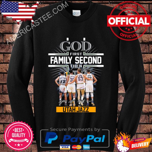 God first family second then Utah Jazz signatures 2023 shirt