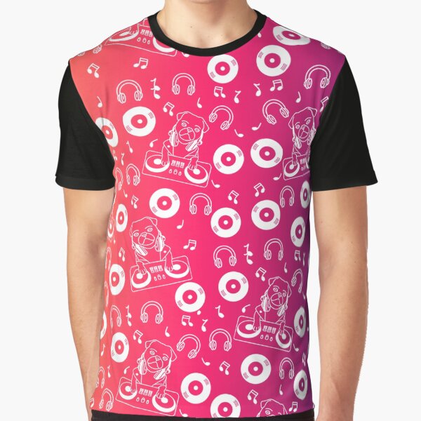 DJ Pug - Orange / Purple by Pugs & Co T-Shirts, Hoodie, Sweatshirt | BlankRebels.com (Image 1)