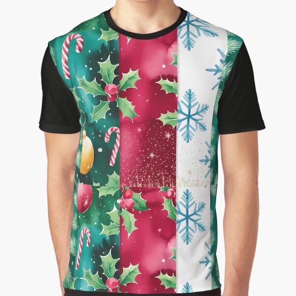 Christmas Holiday Pattern, Festive Winter Design, Xmas Art by CoastalEmp T-Shirts, Hoodie, Sweatshirt (Image 1)