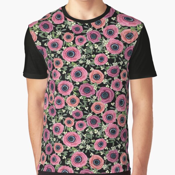 Anemone Floral Watercolor, botanical, by MagentaRose T-Shirts, Hoodie, Sweatshirt | BlankRebels.com (Image 1)