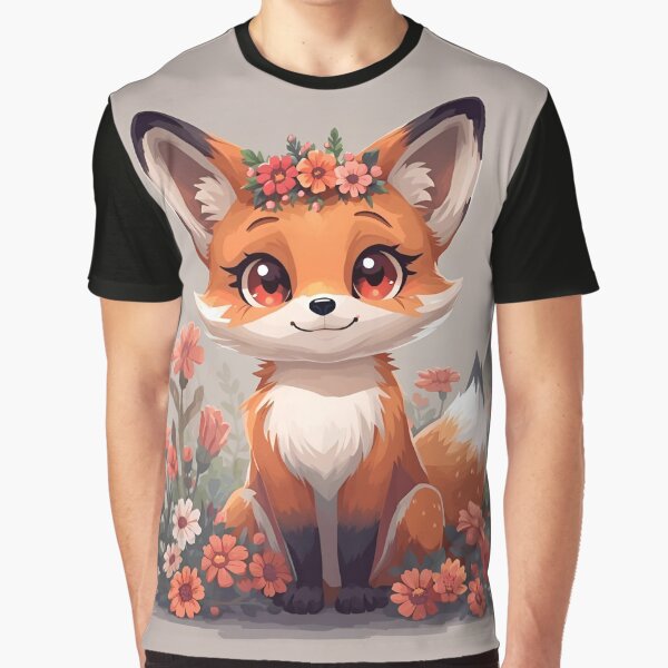 Fox with flower wreath by SimonsDesignArt T-Shirts, Hoodie, Sweatshirt | BlankRebels.com (Image 1)