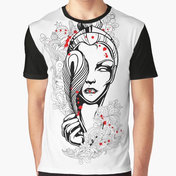 Floral Woman Vector T-shirt by Luxoss Hoodie, Sweatshirt | BlankRebels.com (Image 1)