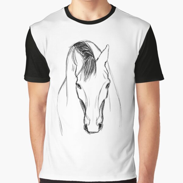 Horse Head Sketch Illustration Drawing Messy by Enchantedbox T-Shirts, Hoodie, Sweatshirt | BlankRebels.com (Image 1)