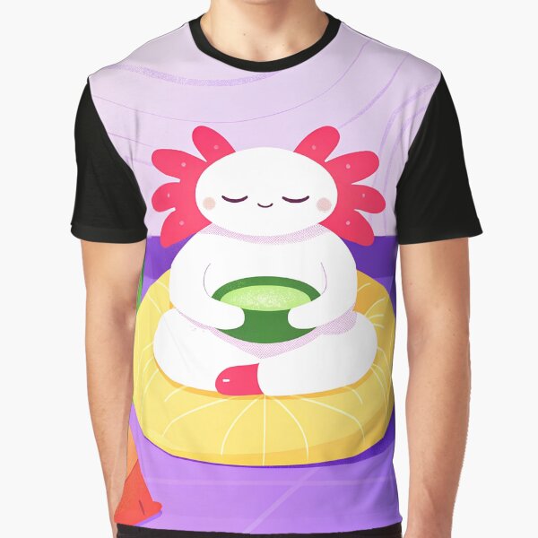Zen Axolotl – Matcha, Mindfulness & Chill by MissGyverDesign T-Shirts, Hoodie, Sweatshirt | BlankRebels.com (Image 1)