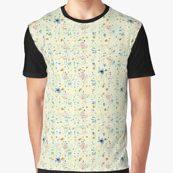 Pale Yellow Floral Pattern by SamJanner T-Shirts, Hoodie, Sweatshirt | BlankRebels.com (Image 1)