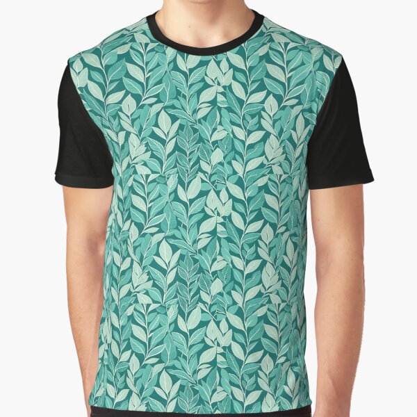 Retro Mid Century Modern Botanical Leaves Leaves, Mint by Prints and Lifestyle T-Shirts, Hoodie, Sweatshirt (Image 1)