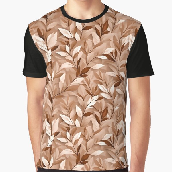 Retro Mid Century Modern Botanical Leaves, Brown by Prints and Lifestyle T-Shirts, Hoodie, Sweatshirt (Image 1)