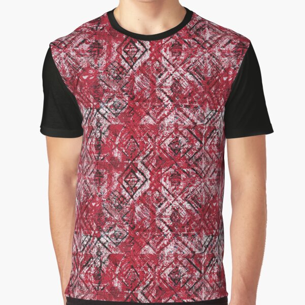 Grunge Red Diamonds Pattern by SamJanner T-Shirts, Hoodie, Sweatshirt | BlankRebels.com (Image 1)
