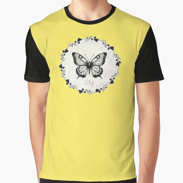 Vintage Style Butterfly Sketch by suewen T-Shirts, Hoodie, Sweatshirt | BlankRebels.com (Image 1)