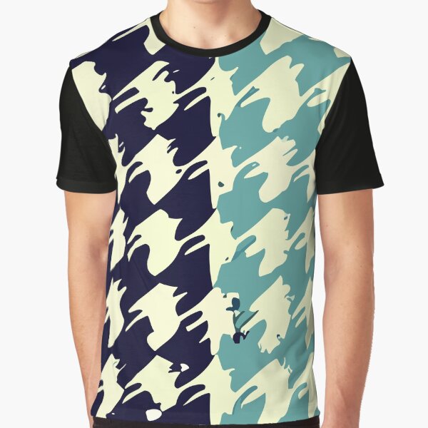 Houndstooth pattern in black and blue grey by SamJanner T-Shirts, Hoodie, Sweatshirt | BlankRebels.com (Image 1)