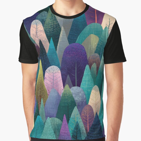 COLORFUL FOREST WALLPAPER PATTERN 2 by infinitearte T-Shirts, Hoodie, Sweatshirt | BlankRebels.com (Image 1)