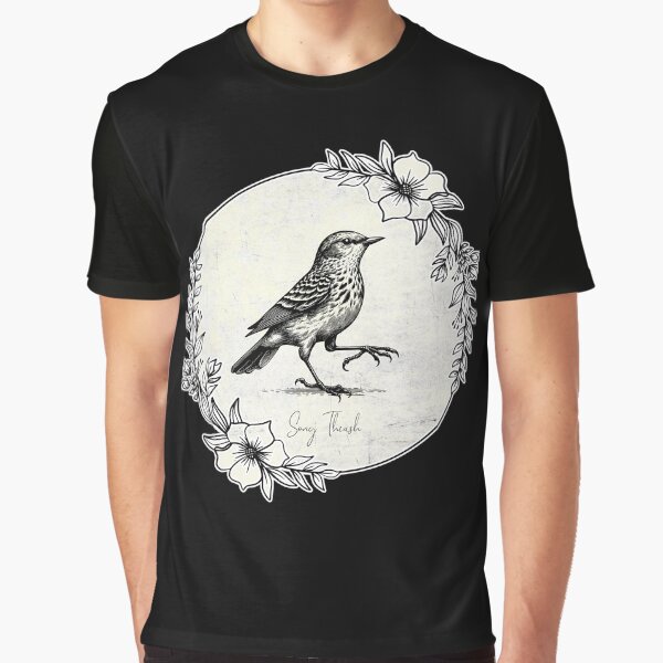 Vintage Style Song Thrush Bird by suewen T-Shirts, Hoodie, Sweatshirt | BlankRebels.com (Image 1)