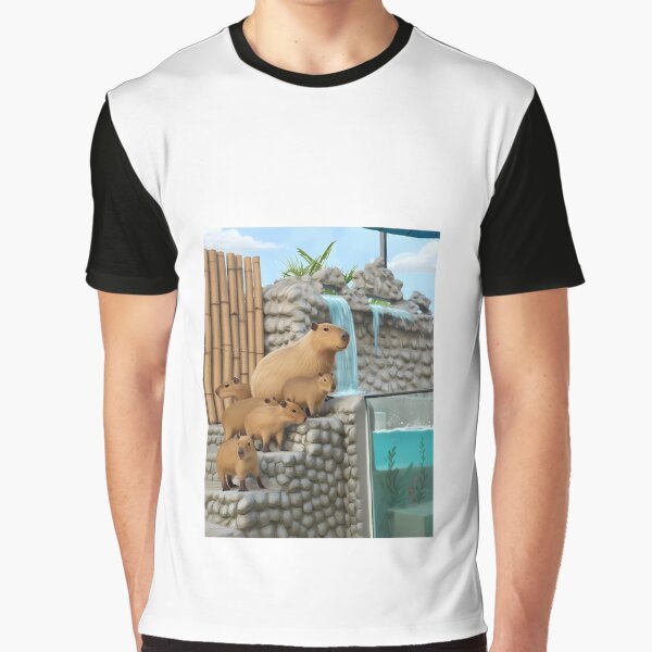 Cute Capybara Family Digital Art by The Creature Concept T-Shirts, Hoodie, Sweatshirt | BlankRebels.com (Image 1)