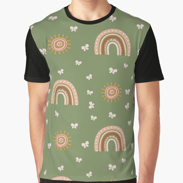 Boho Sunshine Rainbows Pattern – Cute Whimsical Nature Design by ArtiFize Store