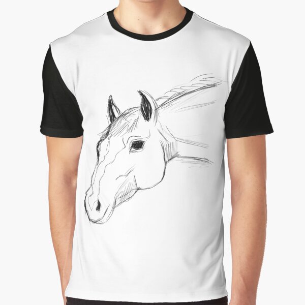 Horse Head Sketch Illustration Drawing by Enchantedbox T-Shirts, Hoodie, Sweatshirt | BlankRebels.com (Image 1)