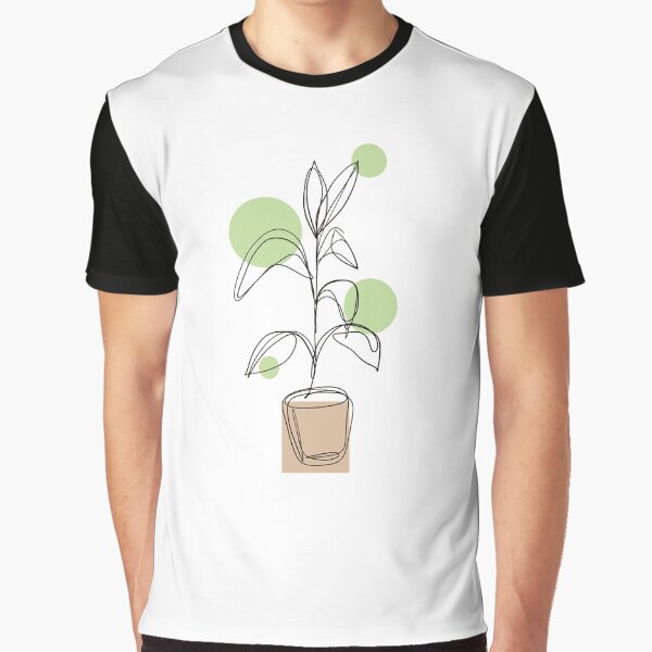 Line Art Plant Drawing by hmatt1003 T-Shirts, Hoodie, Sweatshirt | BlankRebels.com (Image 1)