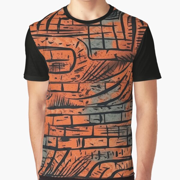 Grunge brick pattern graffiti postapocalyptic style by Dreamakerstudio T-Shirts, Hoodie, Sweatshirt (Image 1)