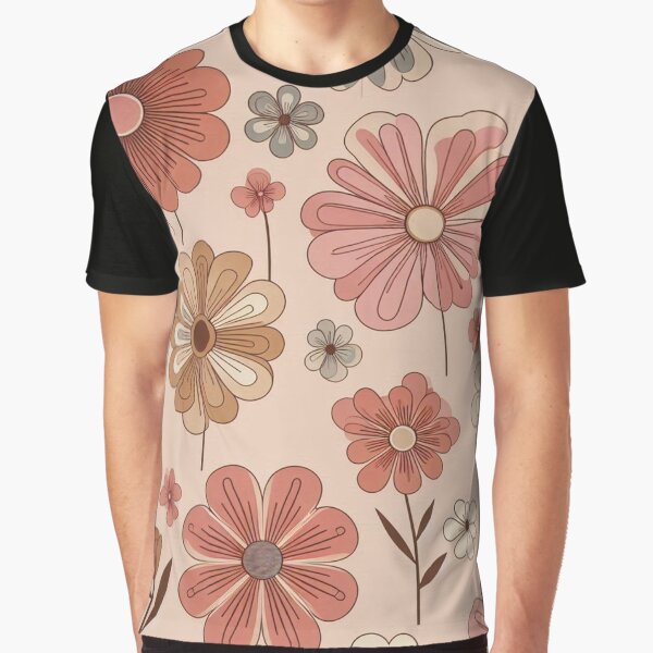 Copy of Retro Botanical Flower Print by Furbulous Faces T-Shirts, Hoodie, Sweatshirt | BlankRebels.com (Image 1)
