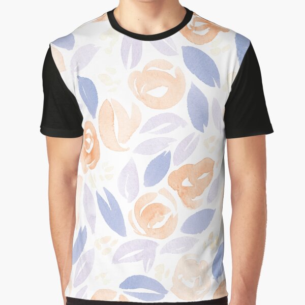 Floral Pattern #2 | Peach Lilac Palette by RebeccaFlaherty T-Shirts, Hoodie, Sweatshirt | BlankRebels.com (Image 1)