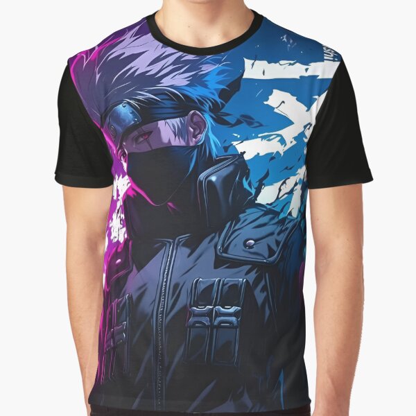 Kakashi Hatake-Neon Cyber Ninja Warrior – Futuristic Anime Shinobi Art by Dyan4 T-Shirts, Hoodie, Sweatshirt (Image 1)