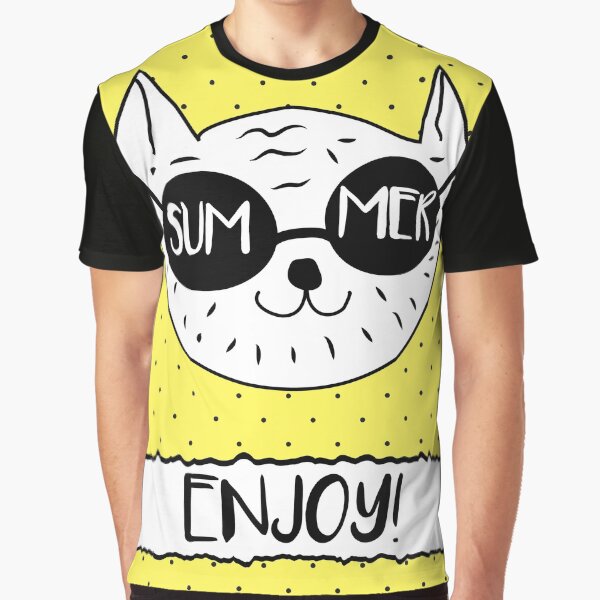 Summer doodle cat by GennyBunny T-Shirts, Hoodie, Sweatshirt | BlankRebels.com (Image 1)