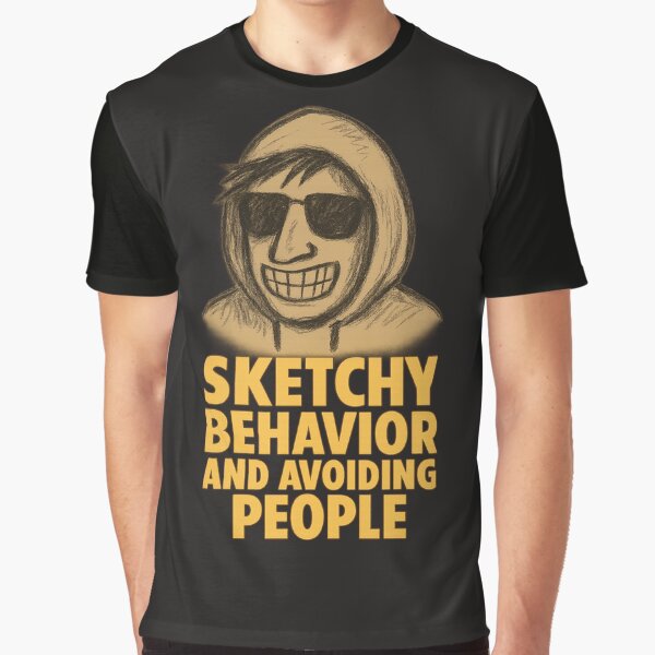 Sketchy Behavior, Sketch Drawing T-Shirt (Image 1)