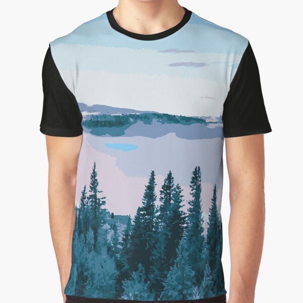Forest Landscape Illustration:- Forest Wall Art-Forest Art Print by typoinspired T-Shirts, Hoodie, Sweatshirt (Image 1)
