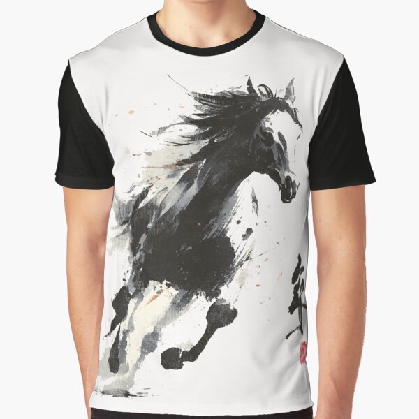 Chinese style watercolour sketch, unicone horse by Sassy.Steed.Studio T-Shirts, Hoodie, Sweatshirt (Image 1)