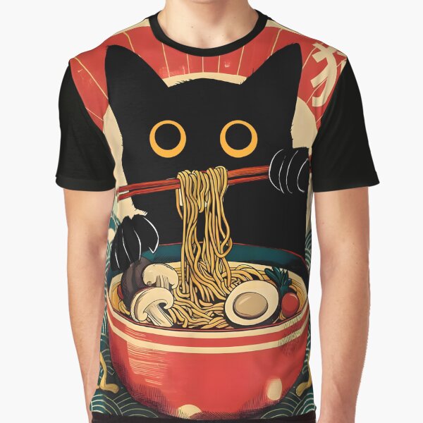 Ramen Cat Retro Japanese Noodles Kawaii by PurrfectHome T-Shirts, Hoodie, Sweatshirt | BlankRebels.com (Image 1)
