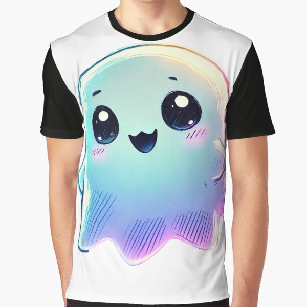 A sketch of a cute ghost in anime style as requested. by MYSTAYA T-Shirts, Hoodie, Sweatshirt | BlankRebels.com (Image 1)