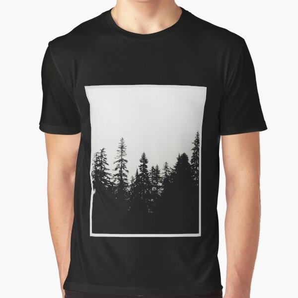 Natural Black Forest, Pine Forest, Forest Design, Dark forest t shirt by shellnot Hoodie, Sweatshirt (Image 1)