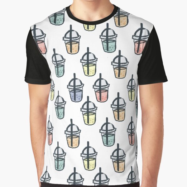 multicolor bubble tea trendy pattern by IndigosCorner T-Shirts, Hoodie, Sweatshirt | BlankRebels.com (Image 1)