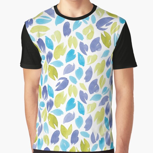 Watercolour Petals | Green and Blue by RebeccaFlaherty T-Shirts, Hoodie, Sweatshirt | BlankRebels.com (Image 1)