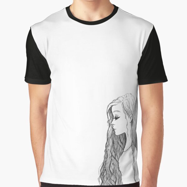 long hair cartoon girl by OddityArts T-Shirts, Hoodie, Sweatshirt | BlankRebels.com (Image 1)
