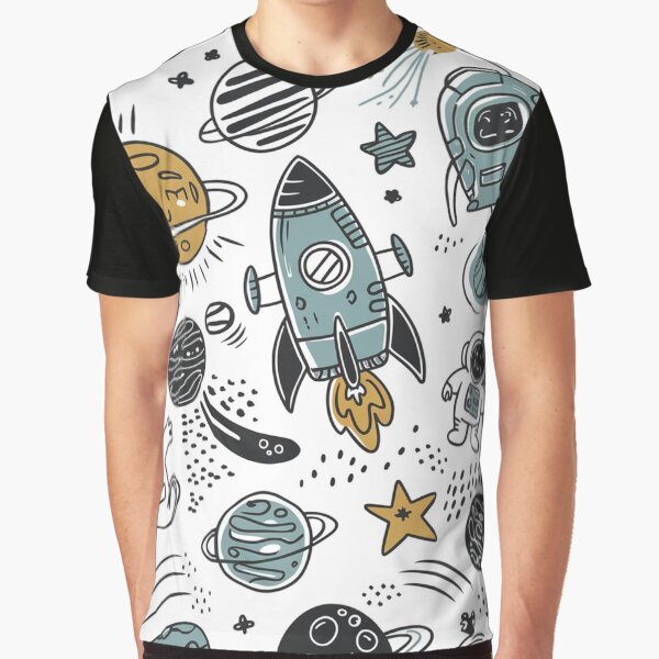 Doodle Space Adventure Pattern by Furbulous Faces T-Shirts, Hoodie, Sweatshirt | BlankRebels.com (Image 1)