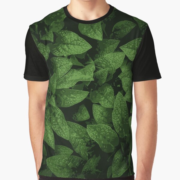 Green Leaf Illustration:- Green Leaf Art-Forest Art Print by typoinspired T-Shirts, Hoodie, Sweatshirt (Image 1)