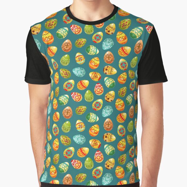 Easter Eggs - Decorated Eggs - Green - Happy Easter Holiday by MrRoccoBlue T-Shirts, Hoodie, Sweatshirt (Image 1)