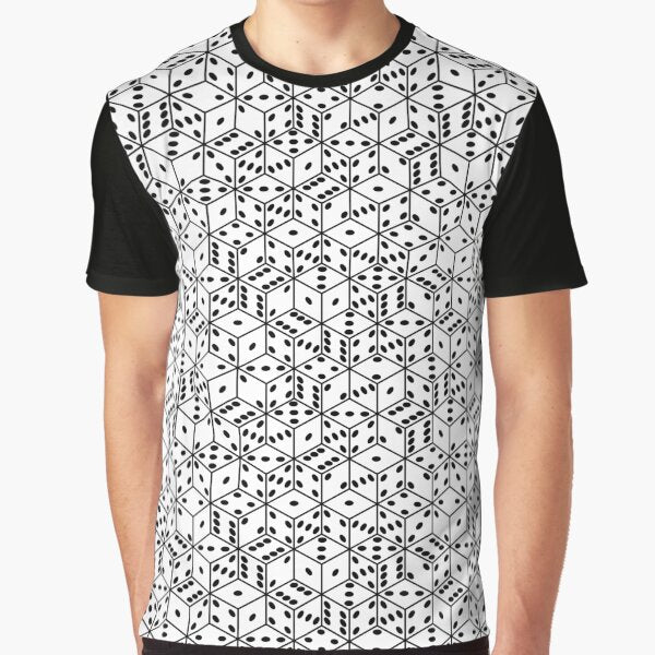 3D stacked dice white with black pips by B0red T-Shirts, Hoodie, Sweatshirt | BlankRebels.com (Image 1)