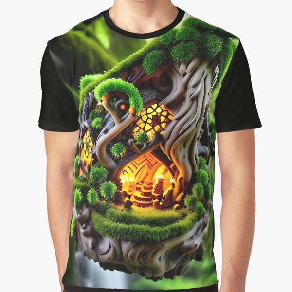 A beautiful lush Fairycore forest with dense growth by PixieDustAIArt T-Shirts, Hoodie, Sweatshirt (Image 1)