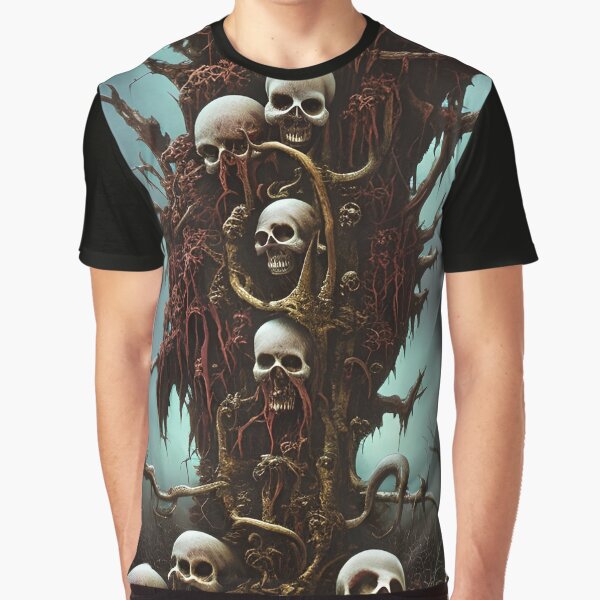 Dystopian Artwork | Horror Art Skulls | Dystopia Painting | Dark and Gloomy Arts by Eh Plus Designs T-Shirts,... (Image 1)