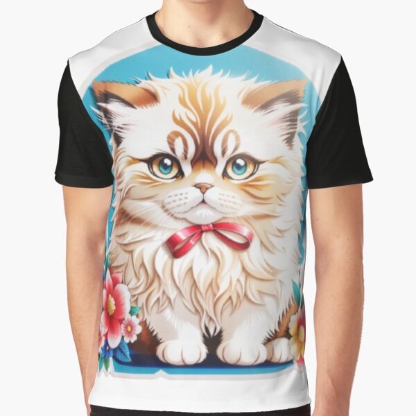 Cute Kawaii Persian Cat 008 Sticker by Alexis Art Collection T-Shirts, Hoodie, Sweatshirt | BlankRebels.com (Image 1)