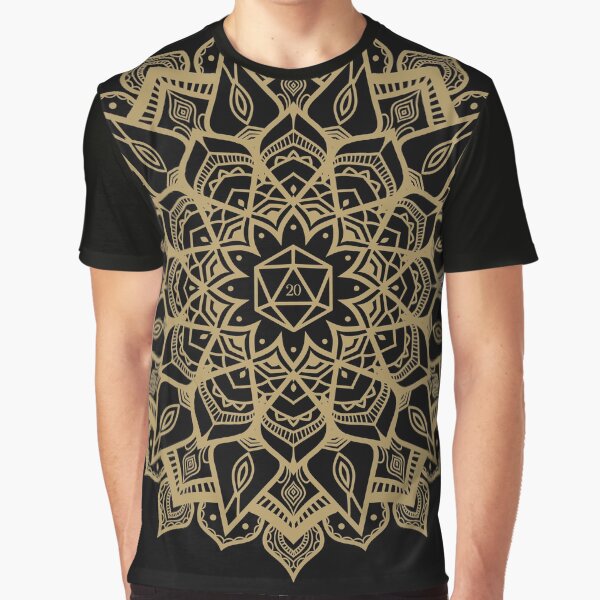 D20 Dice Critical Hit Mandala Design by pixeptional T-Shirts, Hoodie, Sweatshirt | BlankRebels.com (Image 1)