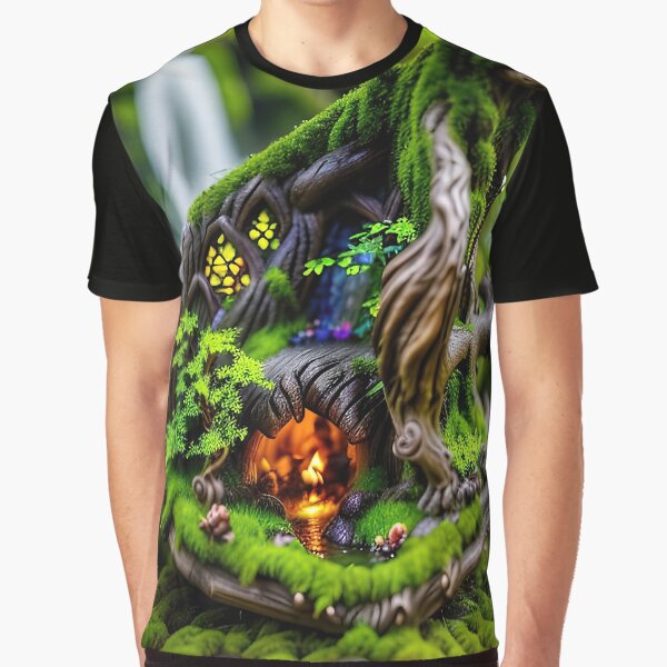 A beautiful lush Fairycore Elf forest in detail by PixieDustAIArt T-Shirts, Hoodie, Sweatshirt | BlankRebels.com (Image 1)