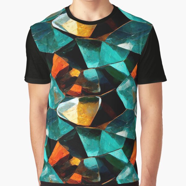 colorful gemstone crystal pattern by sSupernovas001 T-Shirts, Hoodie, Sweatshirt | BlankRebels.com (Image 1)