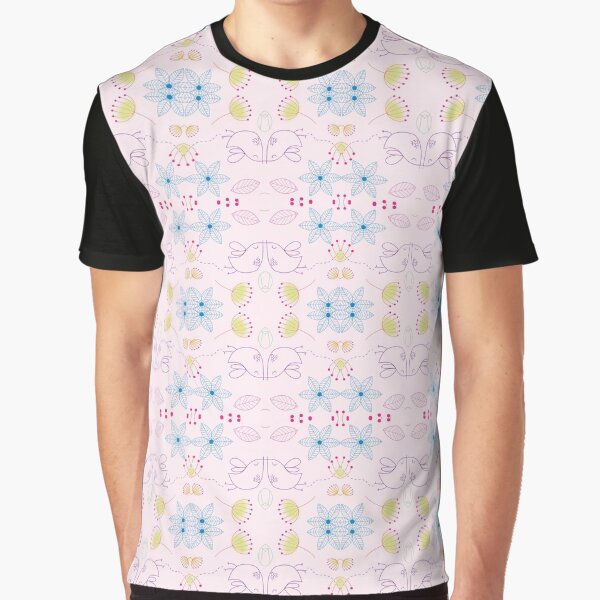 whimsy design cute natural seamless colorful repeat pattern by Abrahamjrnd T-Shirts, Hoodie, Sweatshirt (Image 1)
